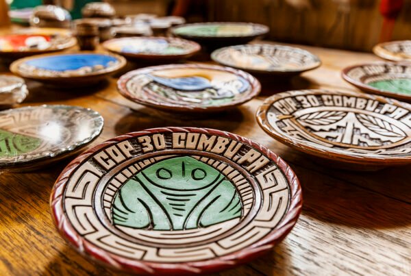 Peças decorativas de cerâmica, produzidas especialmente para a COP30 em Belém do Pará